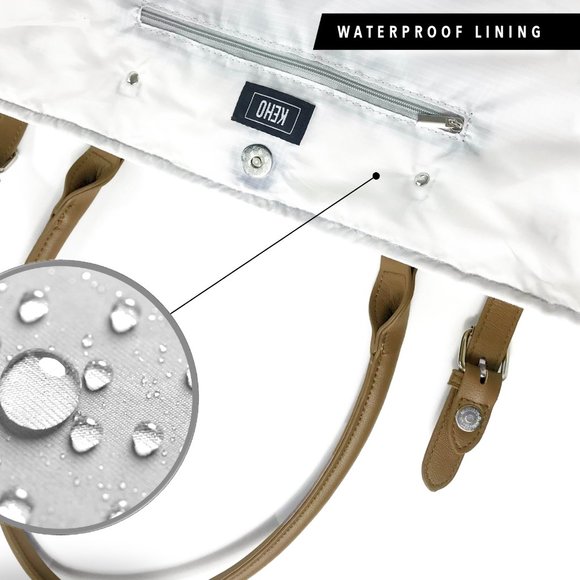 KEHO "Beach Vibes" Beach Bag (White) - Picture 7 of 12